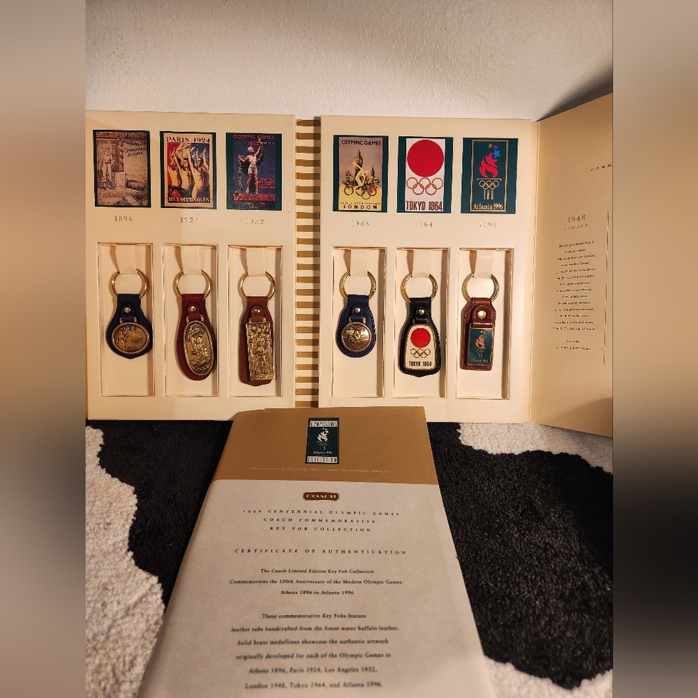 Coach Rare 1996 Olympic Games Commemorative Key Fob Collection